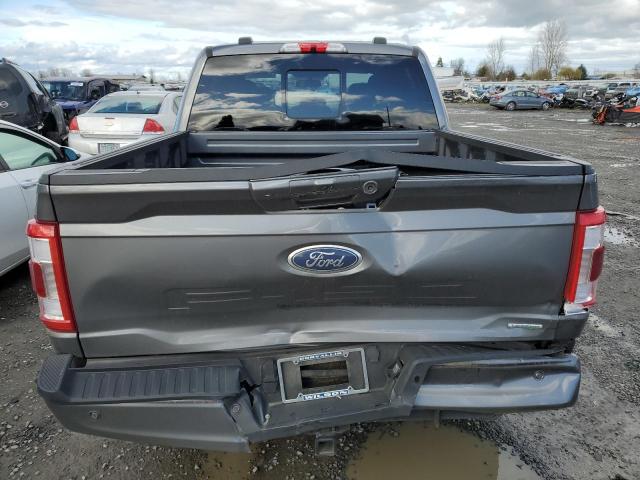 1FTFW1E86NFC37822 - 2022 FORD F150 SUPERCREW GRAY photo 6