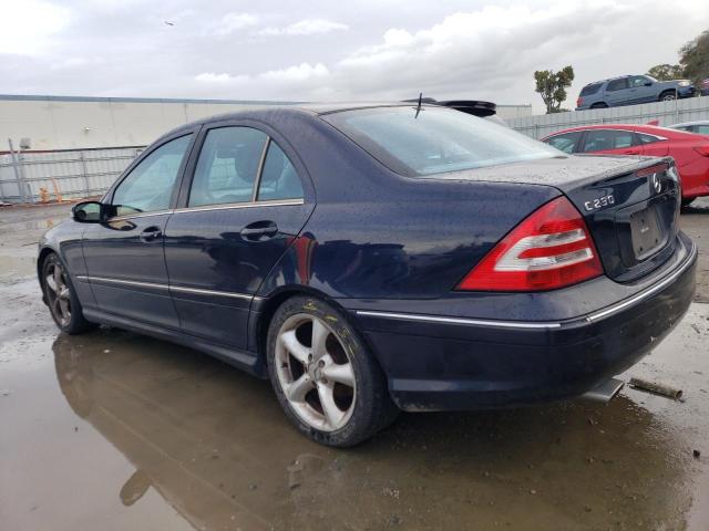 WDBRF52H36F754553 - 2006 MERCEDES-BENZ C 230 BLUE photo 2