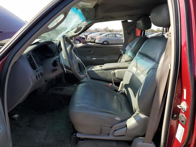 5TBBT48151S213778 - 2001 TOYOTA TUNDRA ACCESS CAB LIMITED RED photo 7