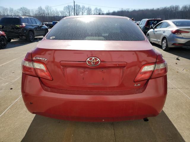 4T1BE46K27U009632 - 2007 TOYOTA CAMRY CE RED photo 6