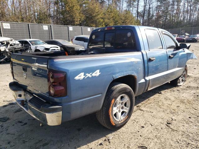 1D7HW48N26S507865 - 2006 DODGE DAKOTA QUAD SLT BLUE photo 3