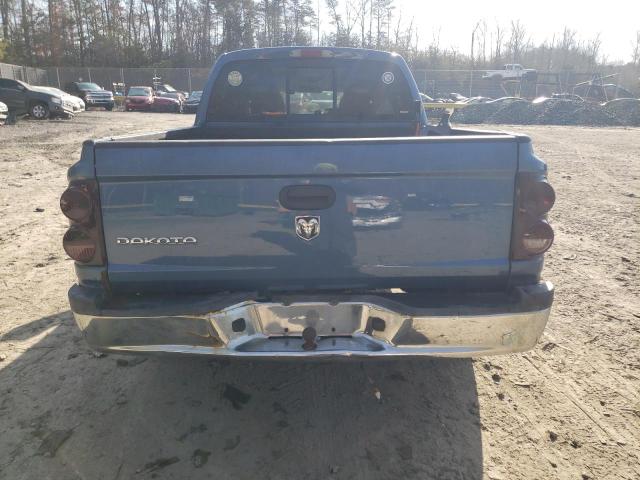 1D7HW48N26S507865 - 2006 DODGE DAKOTA QUAD SLT BLUE photo 6