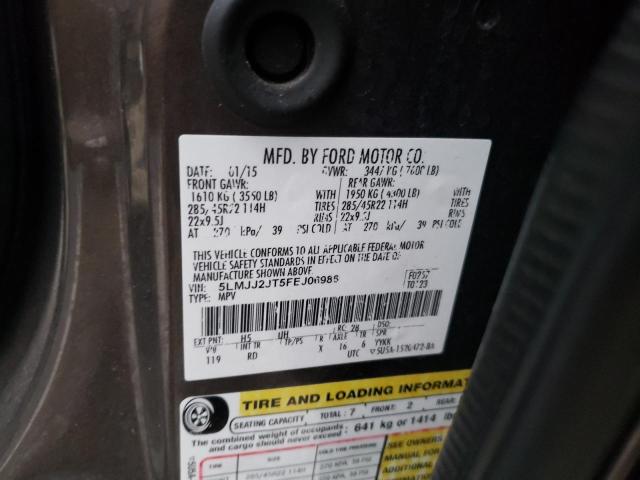 5LMJJ2JT5FEJ06986 - 2015 LINCOLN NAVIGATOR 棕色 照片 13