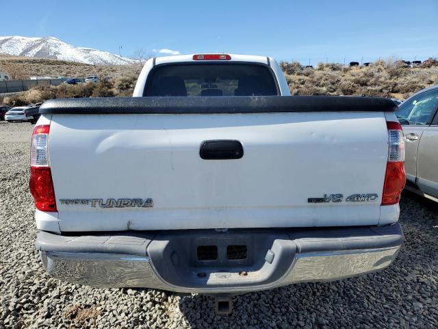 5TBDT44126S549605 - 2006 TOYOTA TUNDRA DOUBLE CAB SR5 WHITE photo 6