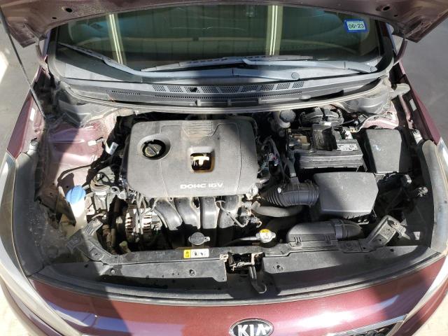 3KPFK4A78HE052650 - 2017 KIA FORTE LX MAROON photo 11