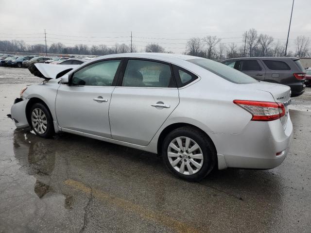 3N1AB7AP7FY356675 - 2015 NISSAN SENTRA S SILVER photo 2