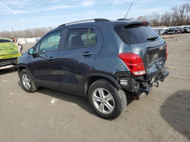 KL7CJPSM1NB533180 - 2022 CHEVROLET TRAX 1LT BLUE photo 2