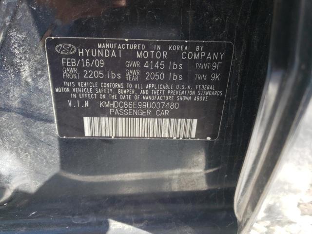 KMHDC86E99U037480 - 2009 HYUNDAI ELANTRA TO BLACK photo 12