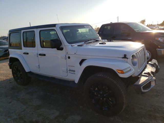 1C4JJXP60MW802720 - 2021 JEEP WRANGLER U SAHARA 4XE WHITE photo 4