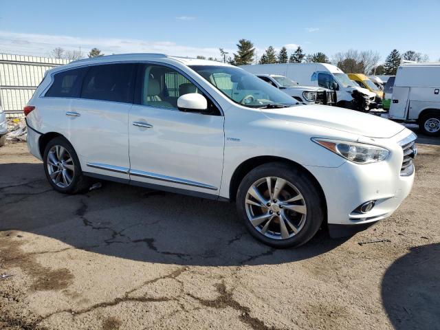 5N1CL0MM7EC516813 - 2014 INFINITI QX60 HYBRID WHITE photo 4