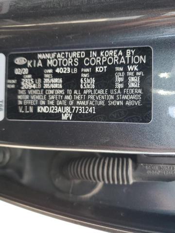 KNDJ23AU8L7731241 - 2020 KIA SOUL LX GRAY photo 12