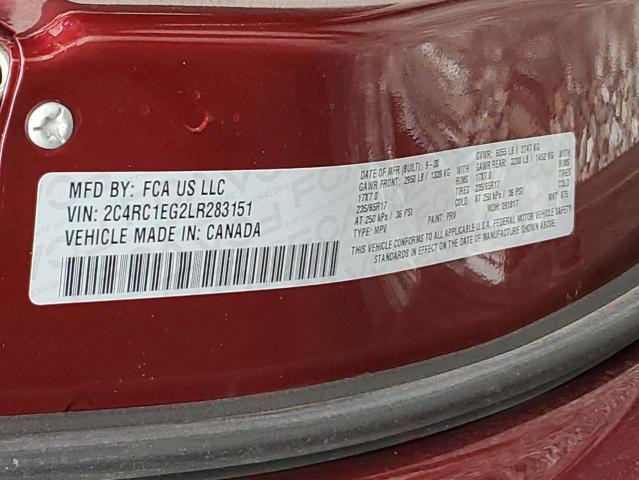2C4RC1EG2LR283151 - 2020 CHRYSLER PACIFICA TOURING L PLUS BURGUNDY photo 13