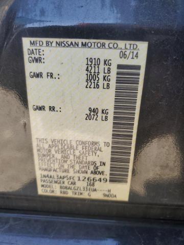 1N4AL3AP5FC126649 - 2015 NISSAN ALTIMA 2.5 BLACK photo 12