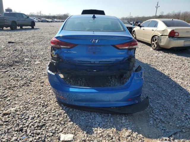 KMHD84LF2HU283289 - 2017 HYUNDAI ELANTRA SE BLUE photo 6