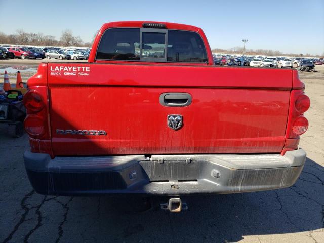 1D7HE28K56S505136 - 2006 DODGE DAKOTA QUAD RED photo 6