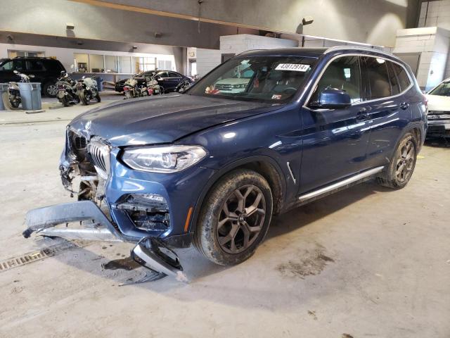 5UXTY3C00M9H77476 - 2021 BMW X3 SDRIVE30I BLUE photo 1