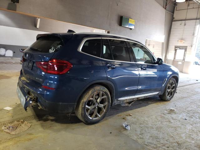 5UXTY3C00M9H77476 - 2021 BMW X3 SDRIVE30I BLUE photo 3