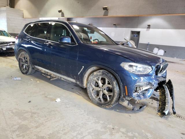 5UXTY3C00M9H77476 - 2021 BMW X3 SDRIVE30I BLUE photo 4