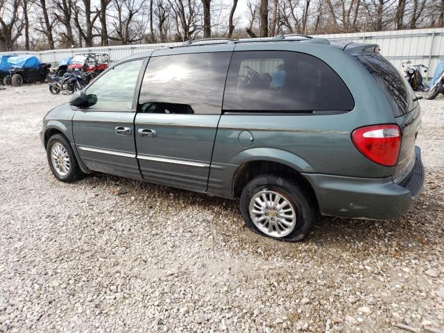 2C8GP64L32R797031 - 2002 CHRYSLER TOWN & COU LIMITED TEAL photo 2