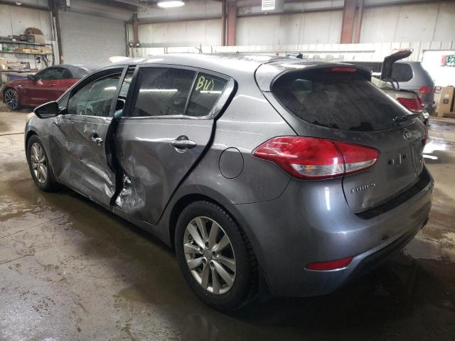 KNAFX5A85F5297623 - 2015 KIA FORTE EX GRAY photo 2