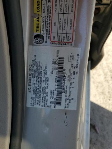 3FAHP0GA4AR100879 - 2010 FORD FUSION S SILVER photo 12