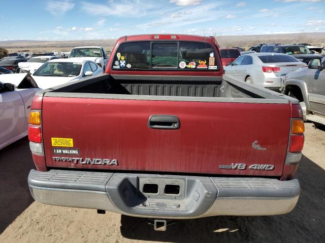 5TBBT48181S156427 - 2001 TOYOTA TUNDRA ACCESS CAB LIMITED RED photo 6