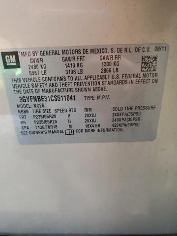 3GYFNBE31CS511041 - 2012 CADILLAC SRX PERFORMANCE COLLECTION Or photo 13