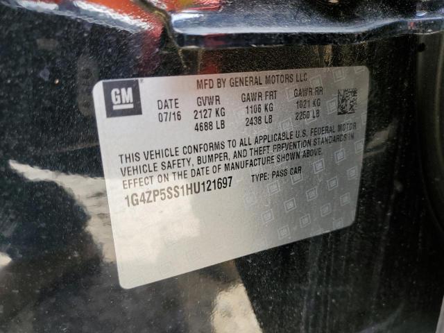 1G4ZP5SS1HU121697 - 2017 BUICK LACROSSE ESSENCE შავი ფოტო 12