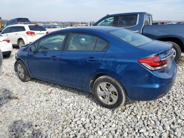 2HGFB2F54FH556918 - 2015 HONDA CIVIC LX BLUE photo 2