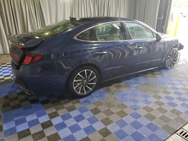 5NPEH4J28LH041635 - 2020 HYUNDAI SONATA LIMITED BLUE photo 3