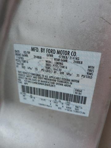 1FMCU49399KB95261 - 2009 FORD ESCAPE HYBRID GRAY photo 14