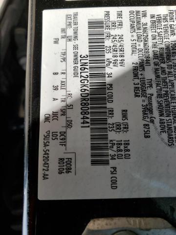 3LN6L2GK6DR808441 - 2013 LINCOLN MKZ BLACK photo 12