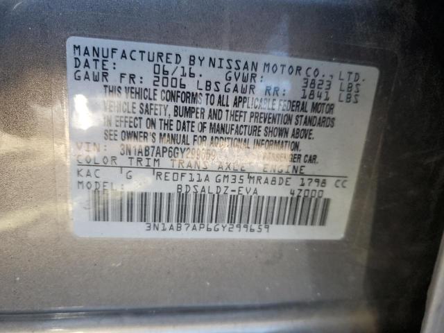 3N1AB7AP6GY299659 - 2016 NISSAN SENTRA S GRAY photo 12