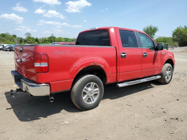 1FTRW14W28FB53644 - 2008 FORD F150 SUPERCREW RED photo 3