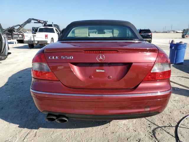 WDBTK72FX7T076074 - 2007 MERCEDES-BENZ CLK 550 RED photo 6