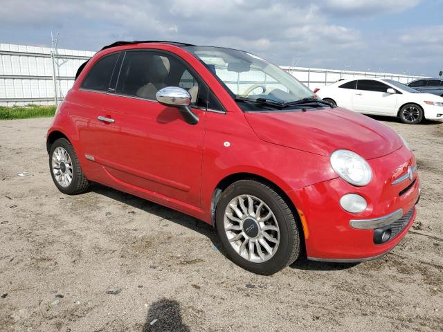 3C3CFFER1CT384999 - 2012 FIAT 500 LOUNGE RED photo 4
