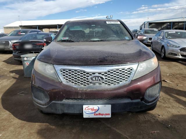 5XYKT3A15CG258876 - 2012 KIA SORENTO BASE BURGUNDY photo 5