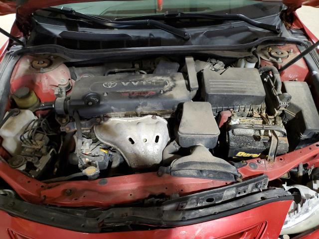 4T1BE46K87U009330 - 2007 TOYOTA CAMRY CE RED photo 11