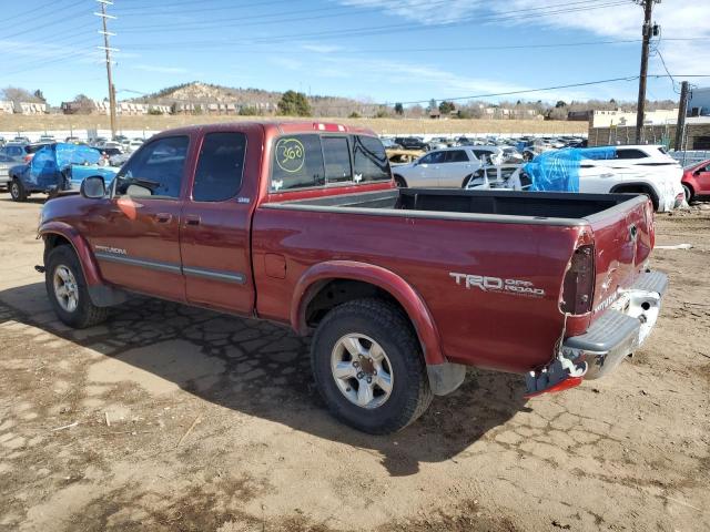 5TBBT44136S479765 - 2006 TOYOTA TUNDRA ACCESS CAB SR5 RED photo 2
