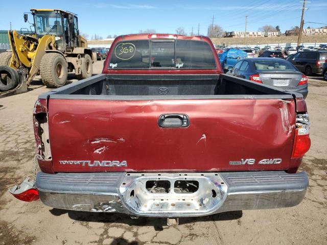 5TBBT44136S479765 - 2006 TOYOTA TUNDRA ACCESS CAB SR5 RED photo 6