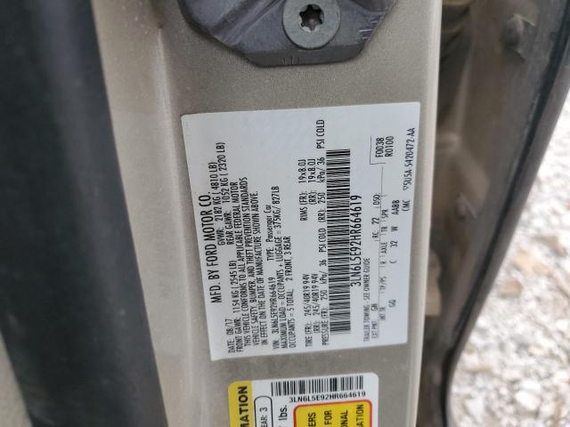 3LN6L5E92HR664619 - 2017 LINCOLN MKZ RESERVE GOLD photo 12