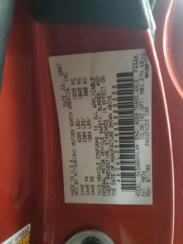 4A3AL25F88E009898 - 2008 MITSUBISHI ECLIPSE SPYDER GS 橙色 照片 12