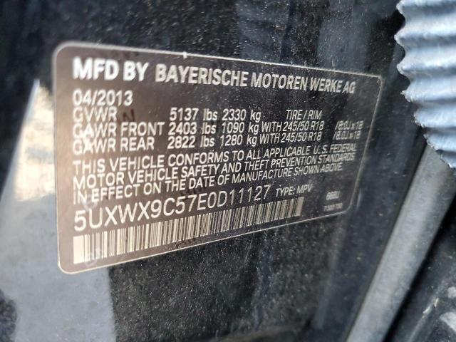 5UXWX9C57E0D11127 - 2014 BMW X3 XDRIVE28I BLACK photo 13