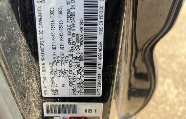 3TYRX5GN6MT007625 - 2021 TOYOTA TACOMA ACCESS CAB შავი ფოტო 10