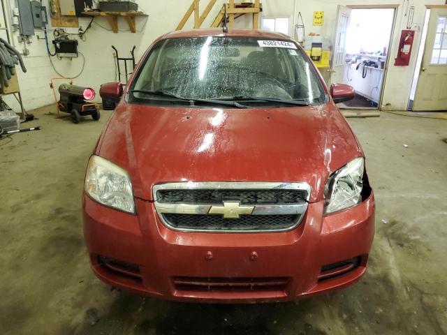 KL1TD5DE2AB104894 - 2010 CHEVROLET AVEO LS Czerwony zdjęcie 5
