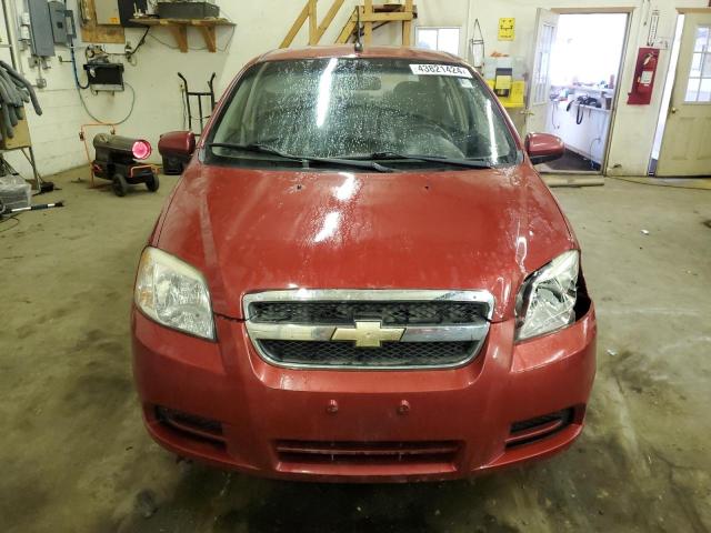 KL1TD5DE2AB104894 - 2010 CHEVROLET AVEO LS RED photo 5