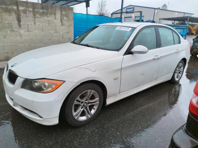 WBAVC53518FZ84511 - 2008 BMW 328 I SULEV WHITE photo 1