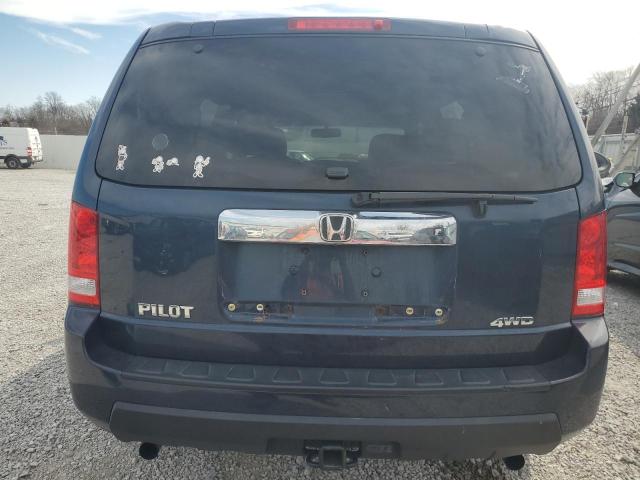 5FNYF4H52BB012681 - 2011 HONDA PILOT EXL BLUE photo 6