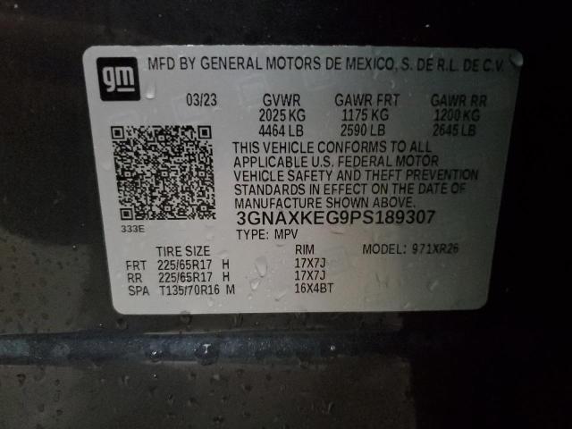 3GNAXKEG9PS189307 - 2023 CHEVROLET EQUINOX LT GRAY photo 14