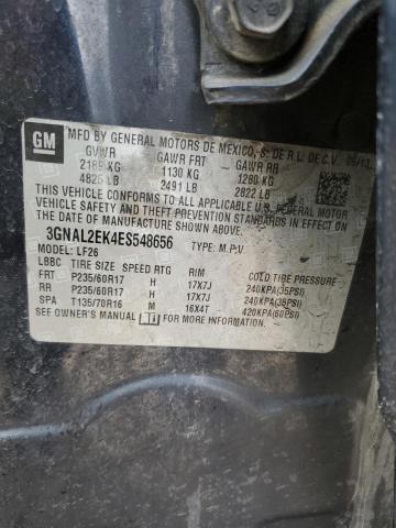 3GNAL2EK4ES548656 - 2014 CHEVROLET CAPTIVA LS 黑色 照片 12